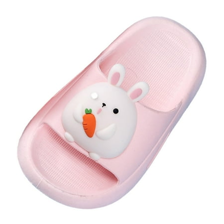 

MQLKF Summer Girls And Boys Slippers Children Soft Shoes Toddler Kids Home Sandals Comfortable Baby Slides Slippers Cute Stylish Lightweight Girls Shoes