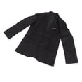 thumbnail image 2 of Conjunto de 3 piezas de chaqueta, chaleco y pantalones para hombre, cuello vuelto, bolsillo en el pecho, 1 botón, traje de vestir ajustado, color negro, talla 3XL, 2 of 15