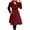 Red, variant on Ahdbta Womens Peacoats Elegant Double Breasted Notch Lapel Collar Coats Solid Color Long Sleeve Pleated Outwears with Pockets