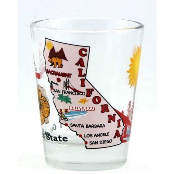 California The Golden State All-American Collection Shot Glass