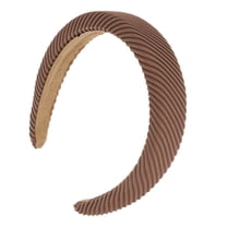 1 Pc Fashion Simple Elegant Twill Headband for Women for Girls 6.50"x5.91" Deep Brown