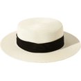 thumbnail image 2 of Sun Hats for Women Wide Brim Straw Boater Hat Foldable Packable Beach Hat for Summer Fit Size 6 8/7-7 1/4, 2 of 5