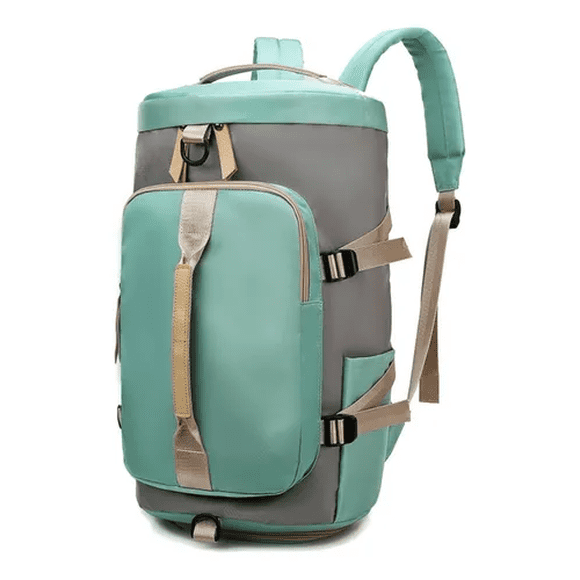 Mochila Informal Malubero Deportiva Verde Con Gris Malu1900
