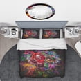 thumbnail image 3 of Designart 'Colorful Tiger Head with Half Skull' Modern & Contemporary Duvet Cover Set, 3 of 4