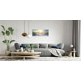 thumbnail image 4 of 3-Piece Blue Beach Canvas Wall Art Set, Sunset Ocean Waves Seascape Prints, Framed & Ready to Hang Decor for Living Room Bedroom Bathroom, 4 of 6