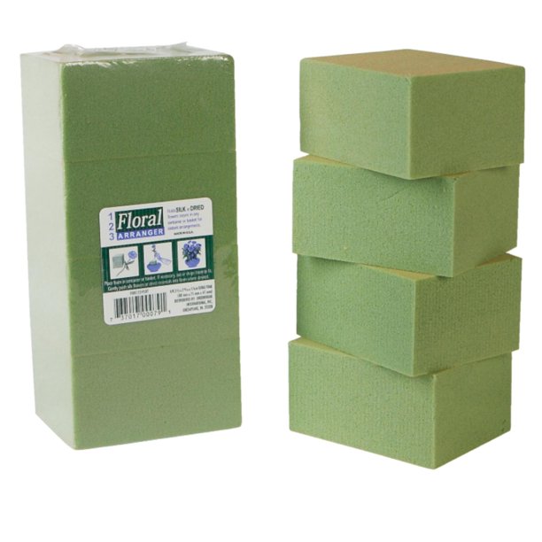 Gentle Grip Floral Foam Blocks, Green Foam for Flower Arrangements Styrofoam Block for