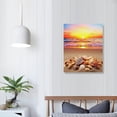 thumbnail image 3 of Shiartex Canvas Wall Art Picture 16x20in for Home Office Decor Fall Decor Conch Beach View 16x20in, 3 of 3