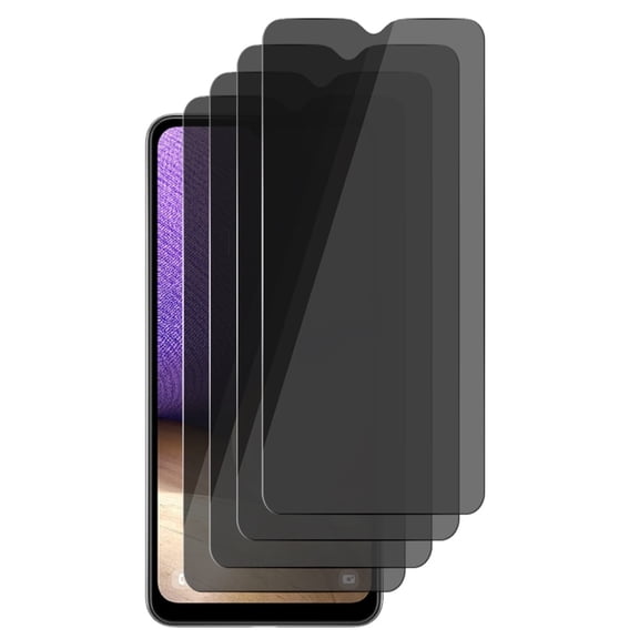 UZWZW 4 Pack Privacy Screen Protector Tempered Glass for Samsung Galaxy A02 / A02s / A03 / A03s / A03 Core / A04 / A04s / A12 / A13 5G 4G / A32 5G