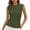 Army Green, variant on Womens Tank Tops Loose Fit Tank Top Woman Women's Solid Color Round Neck Cover Strip Casual Blouse Army Green L