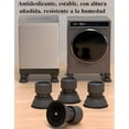 thumbnail image 4 of BCBCKEY 4Pcs Base Lavadora, Soporte para Lavadora, Patas Lavadora Antivibracion, 10-12cm Universal Ajustable Soporte Lavadora Secadora, Antivibraci&oacute;n, Antideslizante, Reducci&oacute;n d, 4 of 8