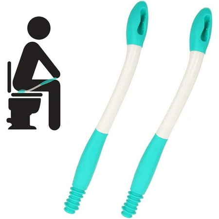 Self-Assist Toilet Mobility Aid Self Wipe Assist Tissue Holder Tool Long Reach Toilet Tissue Grip Motion Assistance Supplies 2 Pack