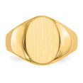 thumbnail image 4 of Auriga Fine Jewelry 14K Yellow Gold 13.0x11.5 mm Closed Back Men's Signet Ring for Men's Size 10, 4 of 7