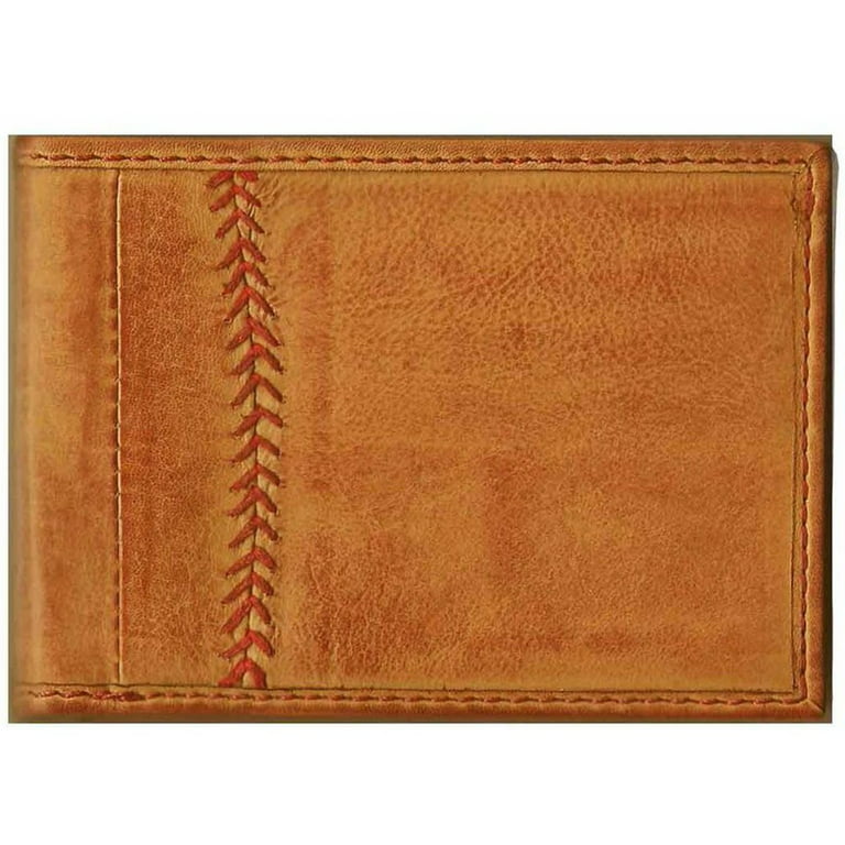  Rawlings Baseball Stitch Front Pocket Wallet (Tan) : Clothing,  Shoes & Jewelry
