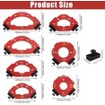 thumbnail image 2 of 7 Pcs Router Corner Radius Jig Template Kit | 3-in-1 Aluminum Alloy Guide for R10 R15 R20 R25 R30 R35 R40 R50 R60 & T10 T20 T30 T35 T40 T50 T60 | Use with Handheld Router and Router Table, 2 of 6