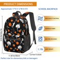 thumbnail image 3 of Basketball and Silhouette Black Pattern 17" Waterproof Oxford School Backpacks for Teens, S-Shape Padded Straps, for School, Travel, Hiking, Camping, 3 of 5