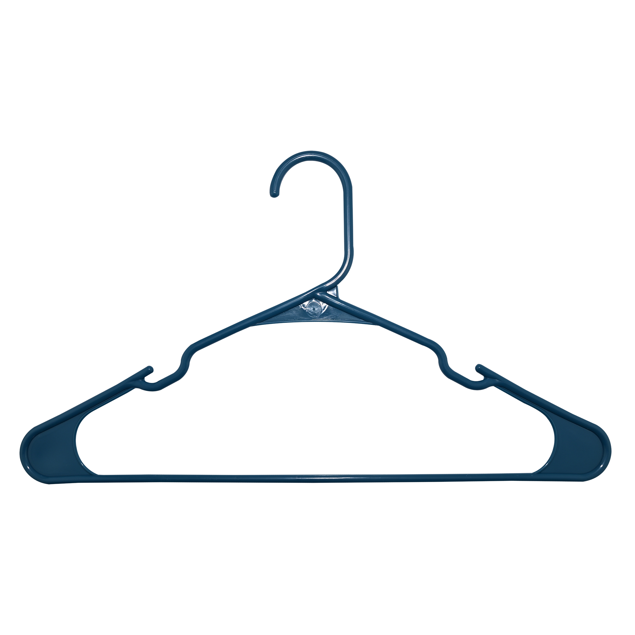 Mainstays Plastic Notched Adult Clothes Hangers, 18 Count, Corsair