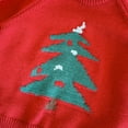 thumbnail image 6 of XAOWF Toddler Kids Girls Sweaters Thickened Bulky Yarn Cute Cartoon Christmas Tree Graphic Long Sleeve Casual Knitwear Daily Wear Relaxed Fit Versatile Tops 18-24 Months, 6 of 9