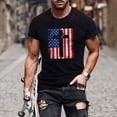 thumbnail image 6 of adaychics Patriotic T Shirts for Men Cross Crewneck Casual Short Sleeve Flag T Shirts Regular Fit Summer Top for Leisure, 6 of 7