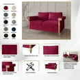 thumbnail image 3 of Castle Place Comtemporary Glam Velvet Upholstered Loveseat, Fawn Grey, 3 of 5