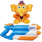 Five Nights at Freddy's Pizza Simulator - Orville Elephant Collectible Figure + Super Soaker Twin Tide, Pack of 2