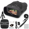 thumbnail image 2 of Minolta MNDM10B 10x25 Night Vision 4K Digital Camera Monocular (Black) Bundle With Cleaning Kit + USB Wall Charger + 32GB MicroSD Memory Card + USB Card Reader- SD/microSD + Memory Card Wallet, 2 of 9