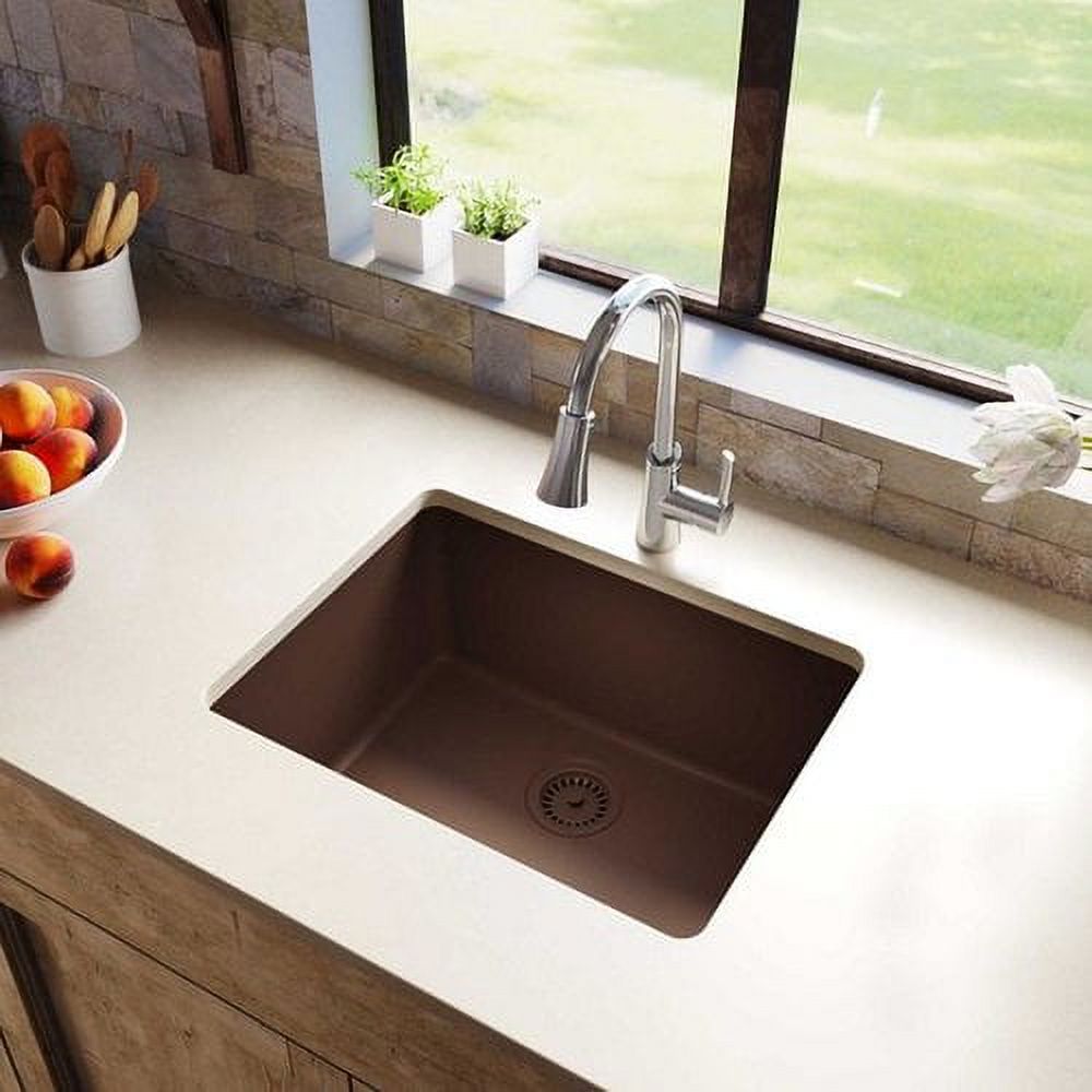 Elkay ELGU2522 Gourmet 25" Single Basin Granite Composite Kitchen Sink For Undermount - image 5 of 7