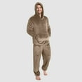 thumbnail image 3 of Fewfanhot Sweatsuits for Men Pajamas Set Warm & Soft Fleece Pj's Sets for Men with Fluffy Hoodie Loungewear with Pockets, 3 of 6