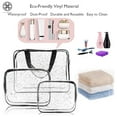Luxtrada Clear Cosmetic Makeup Zipper Bag PVC Vinyl Plastic Toiletry