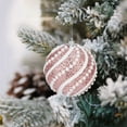 thumbnail image 6 of Pink Christmas Tree Ornaments 8cm - 2PC Glitter Snowball Decor with Bead Accents, Shatterproof Plastic Hanging Pendants for Holiday Decorating, 6 of 6