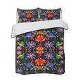 thumbnail image 2 of Mexican Flower Twin Size Down Alternative Comforter, Lightweight Comforter Quilt Bedding Set with Pillow Shams Abstract Colorful Floral Leaf Plant All Seasons Bed Comforter Duvet Insert 68"x86", 2 of 7