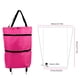 thumbnail image 3 of Carro De La Compra Bolsas de comestibles con ruedas Oxford de fácil instalación para viaje de campamento (rojo rosa), 3 of 7