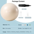 thumbnail image 6 of YR 65CM Exercise Ball, Anti-Burst Yoga Ball Chair for Pregnancy, Workouts, Stability and Physical Therapy, White, 6 of 8