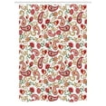 thumbnail image 1 of Paisley Stall Shower Curtain, Ethnic Style Rose and Swirled Floret Buds Bohemian Lady Feminine Art Print, Fabric Bathroom Set with Hooks, 54W X 78L Inches, Red and Pale Pink, by Ambesonne, 1 of 1