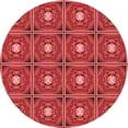 thumbnail image 1 of Ahgly Company Machine Washable Indoor Round Transitional Red Area Rugs, 3' Round, 1 of 7