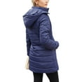 thumbnail image 2 of Lumento Down Coats for Women Casual Hoodies Puffer Jacket Winter Fall Warmth Water-Resistant Long Sleeve Outwear Dark Blue 4XL, 2 of 9