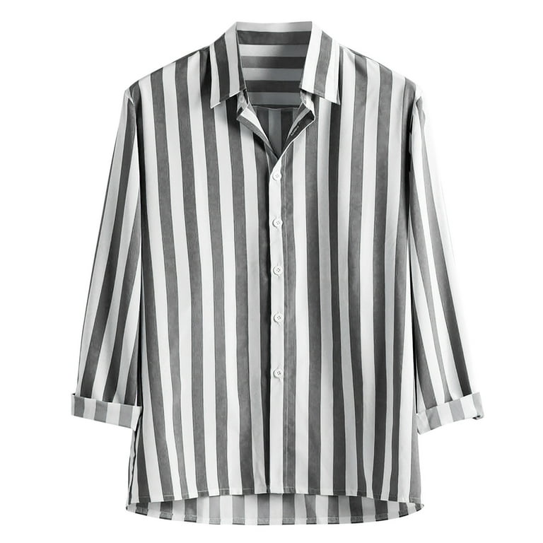 black and grey striped dress shirt Velvette Label Color Block Stripe Dress
