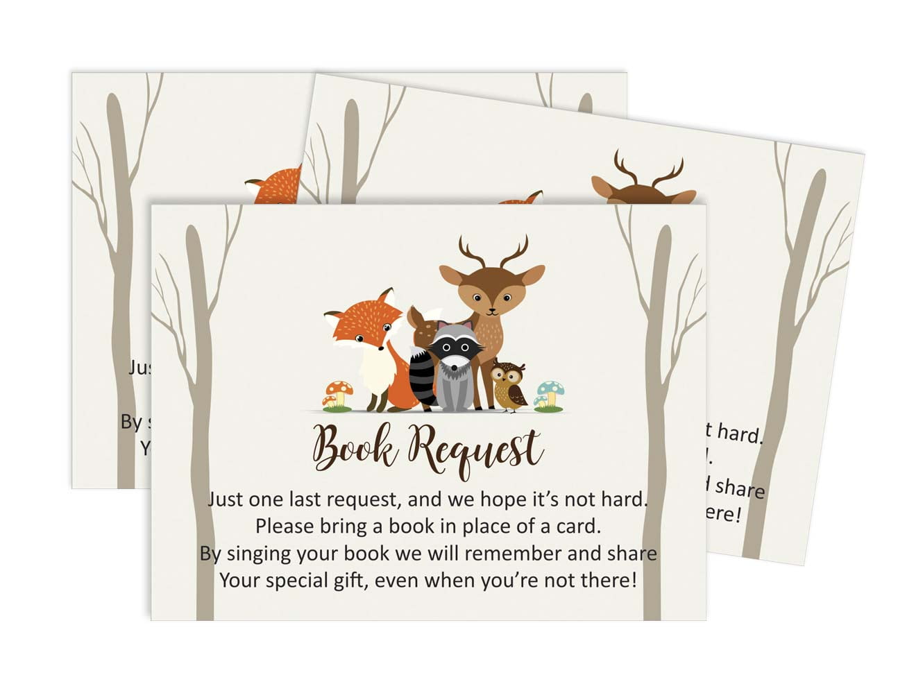 Inkdotpot 30Jungle Animals Gender Neutral Baby Shower Book Request Cards Bring A Book Instead Of A Card Baby Shower Invitations Inserts Games