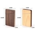 thumbnail image 6 of sunsanly Wooden Business Card Case Name Card Holder Smooth Edge Burr Free Large Capacity Portable Business Card Holder, 6 of 8