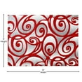thumbnail image 5 of Emma + Oliver 8'x10' Olefin Accent Rug with Modern Swirl Sculpted Design in Red and Gray with Natural Jute Backing, 5 of 7