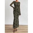 thumbnail image 3 of PRETTYGARDEN Women's Floral Bodycon Maxi Dress Fall Elegant Mesh Long Sleeve Formal Wedding Guest Cocktail Dresses, 3 of 8