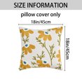 thumbnail image 6 of Unique Bargains Set of 2 Floral Embroidered Throw Pillow Covers Flower-1 18" x 18", 6 of 6
