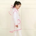 thumbnail image 4 of Kogui Kids Rain Poncho Kids Lightweight Rain Jackets Hooded Rain Coat Waterproof Rain Poncho Size 7-8 (Pink,7-8 Years), 4 of 5