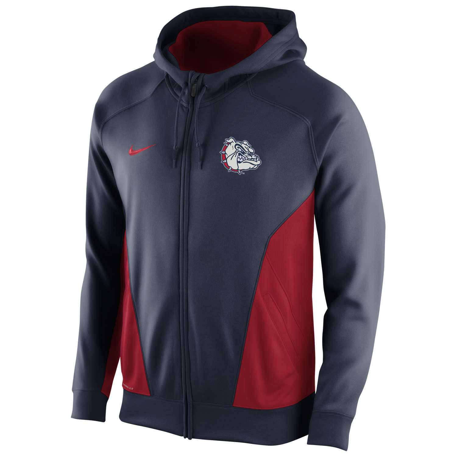 Nike Gonzaga Bulldogs Full Zip Hero Hooded Sweatshirt - Walmart.com