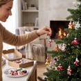 thumbnail image 4 of 2026 Christmas Home Party Decoration Santa Claus Snowman Glass Pendant Christmas Tree Decoration Scene Arrangement Christmas Celebration Party Supplies, 4 of 5