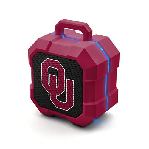 SOAR NCAA Shockbox Altavoz Bluetooth inalámbrico LED, Oklahoma Sooners