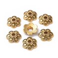 thumbnail image 3 of 20pc Tibetan Style Alloy Bead Caps Lead Free & Cadmium Free Flower Antique Golden Color about 15mm in diameter 3mm thick hole: 4mm, 3 of 3