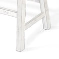 thumbnail image 4 of Rena Bar Height Bench, 33 Inch Rustic White Sand Mahogany Wood Frame, 4 of 6