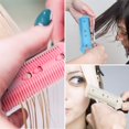 thumbnail image 5 of Gomas para el cabello de satén de seda, bufanda para el cabello con lazo, bandas elásticas de seda para el cabello, gomas para el cabello con estampado de rayas para coleta (6 piezas de colores sólido, 5 of 5