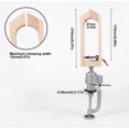 thumbnail image 4 of 360 Degree Swivels Leathercraft Tool Hand Sewing Wood Clamps for Projects 360Rotary Desktop Leather Sewing Tool, 4 of 4