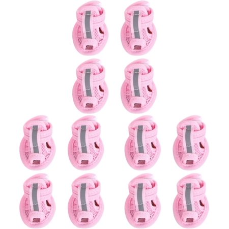 12 pcs and Anti- Dog Puppy Dogs, Breathable Pet Fastener Running Dog, Adjustable Walking Sneakers, S Non - Sole Pets Paw Cat/Large Sneakers Sandal Wearing Supplies Mesh